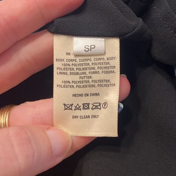 Paper Crown + Rifle Paper Company Efflorescence Blue Floral Swing Dress Sz Small - Picture 9 of 9